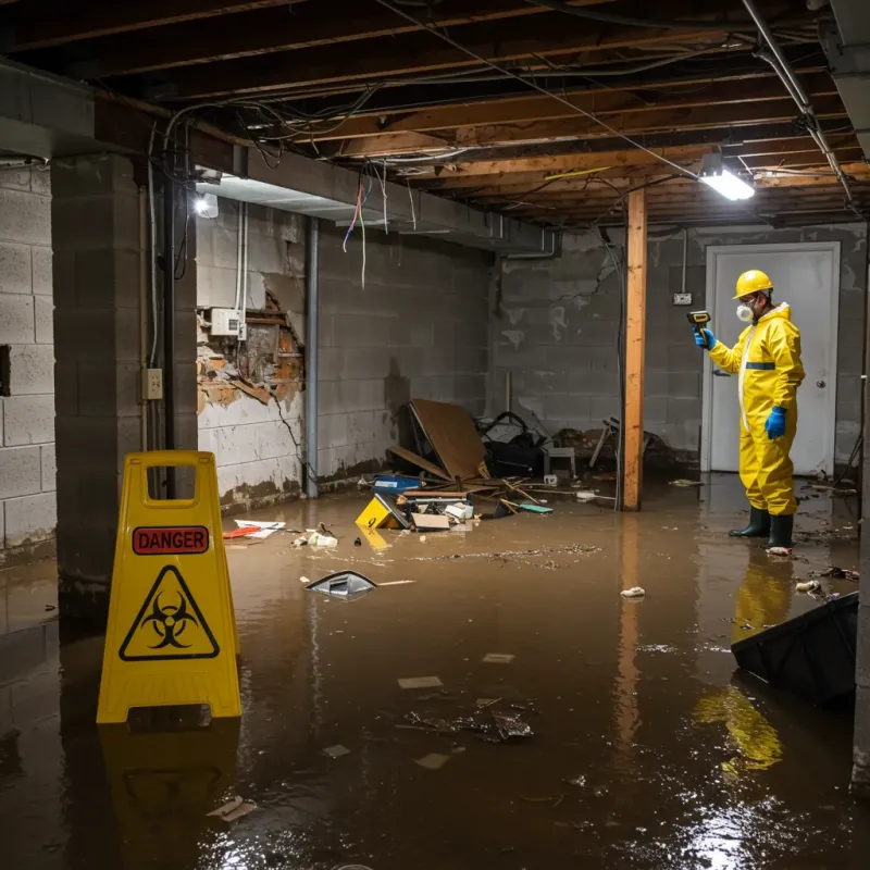 Flooded Basement Electrical Hazard in Conshohocken, PA Property